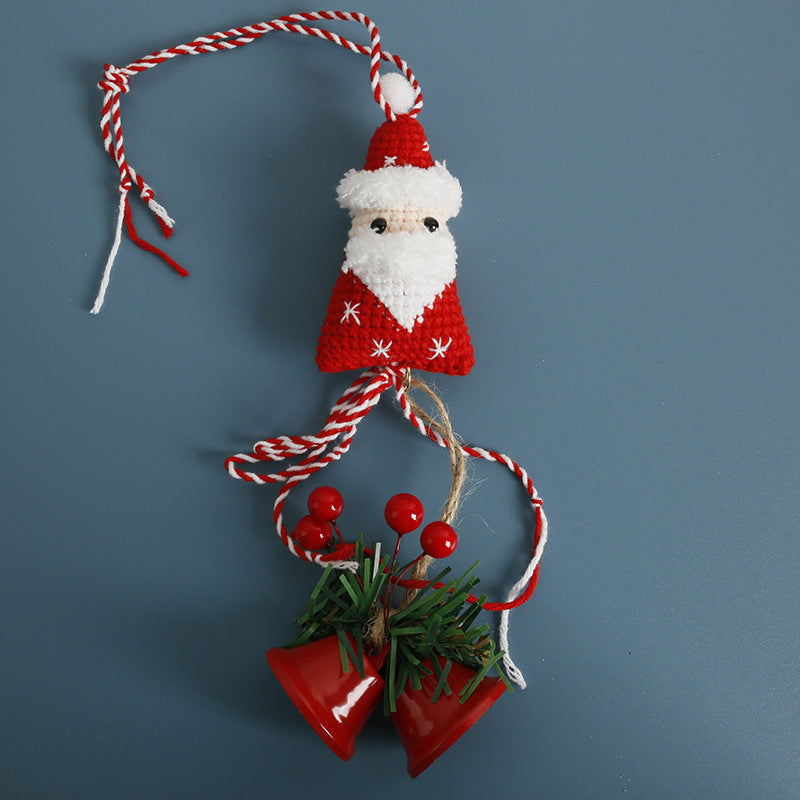 Hand Crocheted Christmas Santa Hanging Ornament N6K317
