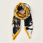 Load image into Gallery viewer, Floral Print Faux Silk Square Scarf  M5A236