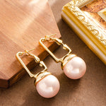 Load image into Gallery viewer, High-Luster Pearl Stud Earrings Women N6H206