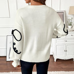 Load image into Gallery viewer, Bow Loose Knit Cardigan Lightweight White N5A024
