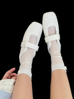 Load image into Gallery viewer, Hook &amp; Loop Ballet Mary Jane Flats Women N6C145