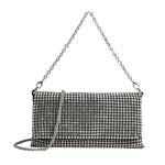 Load image into Gallery viewer, Crystal Embellished Shoulder Bag PU Poly Cotton S5P318
