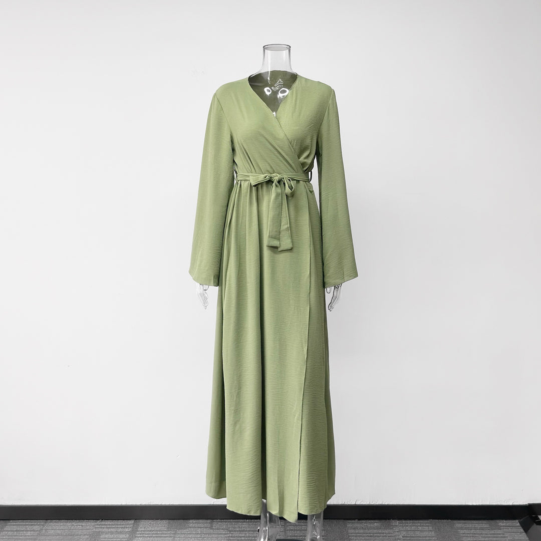Two-Way Open Front Robe Dress Women N6C199