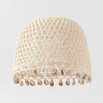 Load image into Gallery viewer, Hand Crochet Shell Pendant Cotton Cap Women N6G213