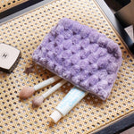 Load image into Gallery viewer, Plush Checkerboard Makeup Bag Women S5P756