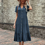 Load image into Gallery viewer, Commute Work ready Midi Shift Dress N25A240
