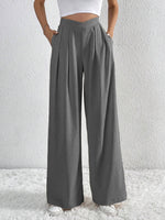 Load image into Gallery viewer, Pleated Wide Leg Work Pants Women N6B041