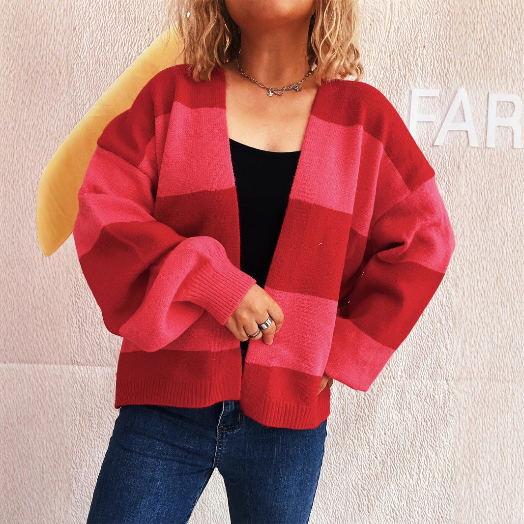 Contrast Stripe V Cardigan Mid Light Options N5Z959