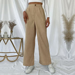 Load image into Gallery viewer, Corduroy Wide Leg Pant Lightweight Apricot N5Z521
