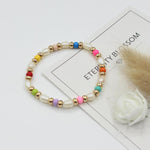 Load image into Gallery viewer, Ombré Pearl Bead Bracelet Enamel Gradient S5P040