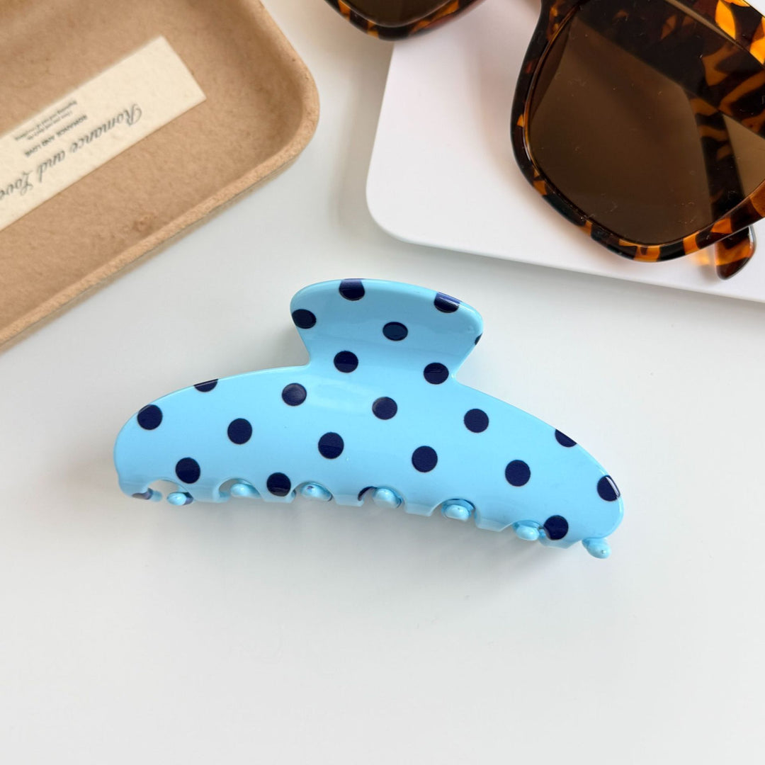Polka Dot Large Claw Clip Retro Pastel Hair Claw N6F064