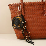 Load image into Gallery viewer, Raffia 3D Flower Tassel Bag Charm Handwoven Keychain N6G065