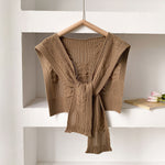 Load image into Gallery viewer, Thick Knit Square Shawl Hollow Twist Women N6H241