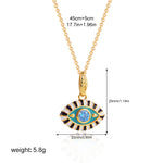Load image into Gallery viewer, Crystal Pendant Steel Gold Color Drip Enamel S5P239
