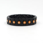 Load image into Gallery viewer, Evil Eye Rhombus Cuff Steel Stove-Enameled Elastic S5P152