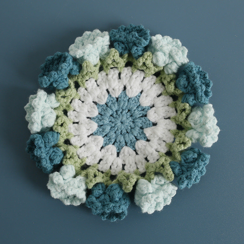 Handmade Crochet Lily of Valley Coaster Bag Charm N6G034