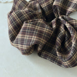 Load image into Gallery viewer, Womens Vintage Plaid Fabric Scrunchie N6K012