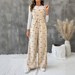 Load image into Gallery viewer, BowWideLeg Jumpsuit MidHeavy Apricot N5A175
