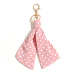 Load image into Gallery viewer, Polka Dot Fabric Bag Charm Keychain Accessory N6G114