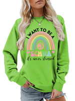 Load image into Gallery viewer, I Want to Be a Schwa Rainbow Cutout Sweatshirt N6H044