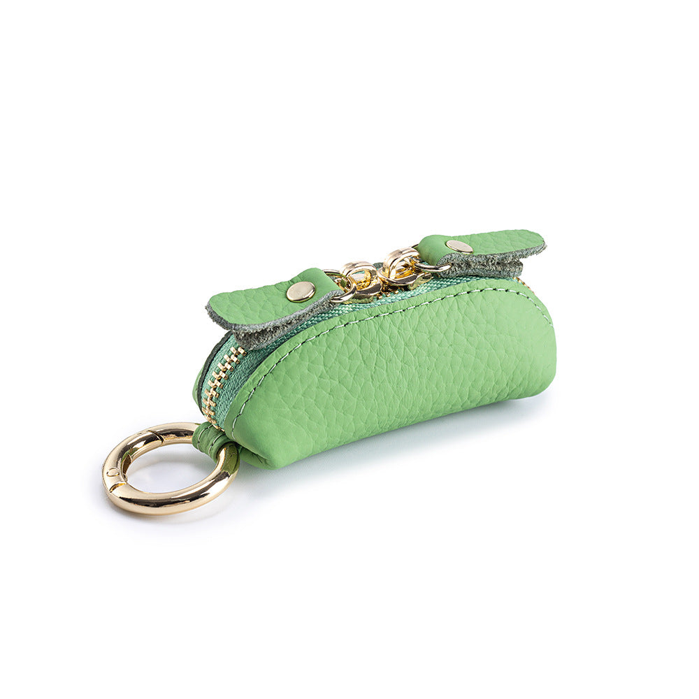 Genuine Leather Coin Purse with Keychain Women N6D018