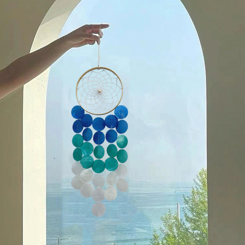 Colorful Shell Wind Chime Dreamcatcher Home Decor N6F313