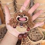 Load image into Gallery viewer, Cute Bean Pod Doll Bag Charm Keychain Handmade Wood N6F290