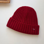 Load image into Gallery viewer, 100 Percent Wool Solid Color Knit Beanie N6K285