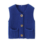 Load image into Gallery viewer, Patch Pocket Vest Sleeveless Knit Lightweight N5Z245
