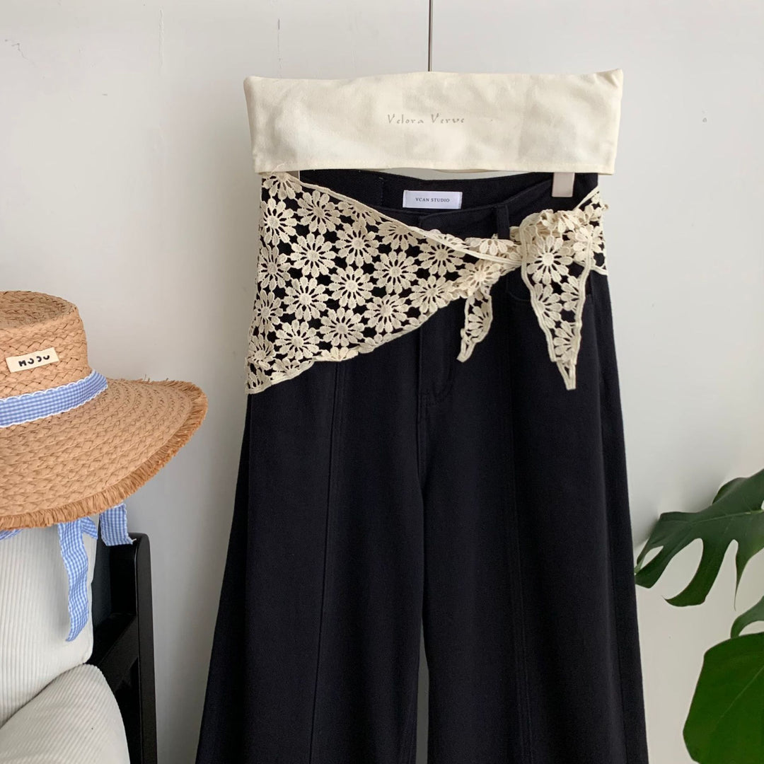 Lace Triangle Layering Skirt Women Adjustable S5P894