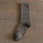 Load image into Gallery viewer, Vintage Ethnic Double Needle Thick Mid-Calf Socks N6H034