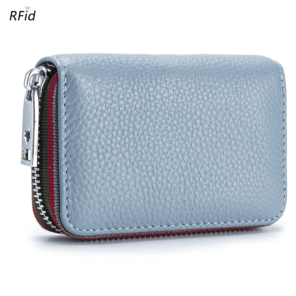 Accordion RFID Leather Card Holder Women N6D033