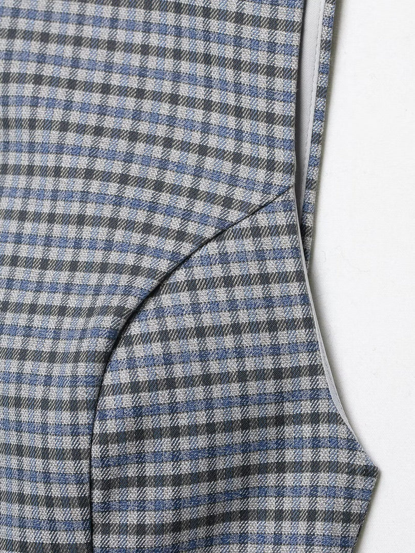 Layered Gingham Dress Women N6D126