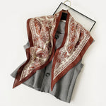 Load image into Gallery viewer, Simulated Silk Herringbone Triangle Scarf Women N6G232