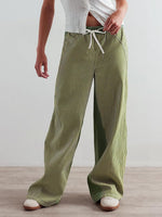 Load image into Gallery viewer, Contrast Wide Leg Jean Mid-Weight Year Round Drape N5Z239
