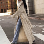 Load image into Gallery viewer, Chunky Cable Knit Long Cardigan Coat N5A035
