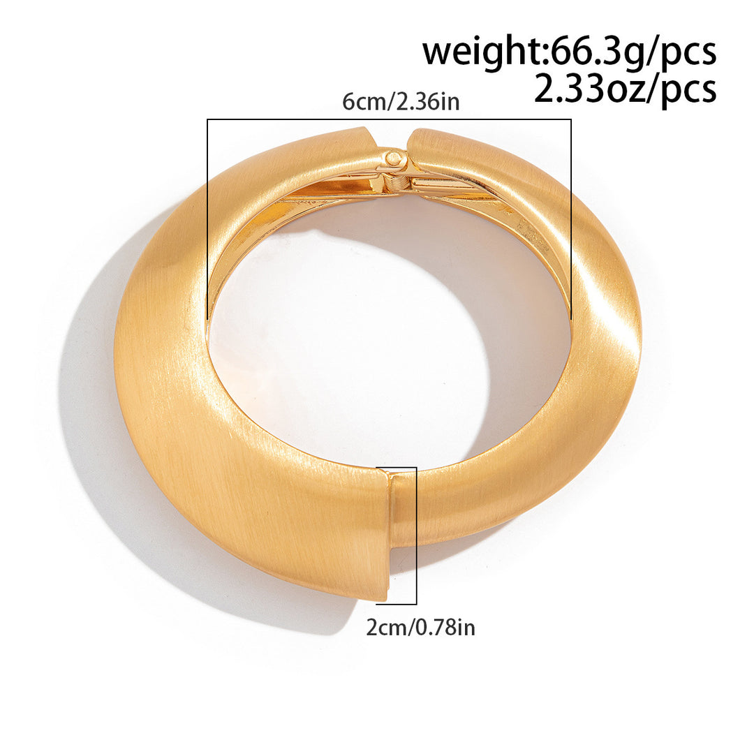 Punk Wide Bangle Spring Closure Bracelet Women N6B012