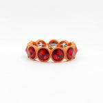 Load image into Gallery viewer, Enamel Flower Bangle Color Crystal Glass Stove S5P031
