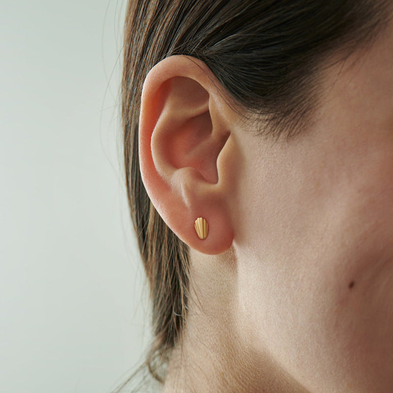 Shell Embossed Earrings Sterling Silver S5P109