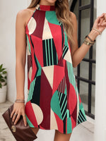 Load image into Gallery viewer, Round Neck Pullover Printed Sleeveless Dress N6F235