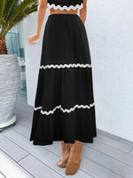 Load image into Gallery viewer, Ruffle Hem Boho Maxi Skirt Women N6C254