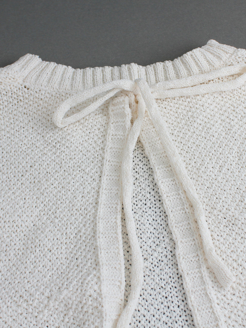 Lace Up Back Knit Tank Top Women N6B037