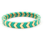 Load image into Gallery viewer, Arrow Beads Bracelet Tribal Enamel Elastic Adjustable S5P049
