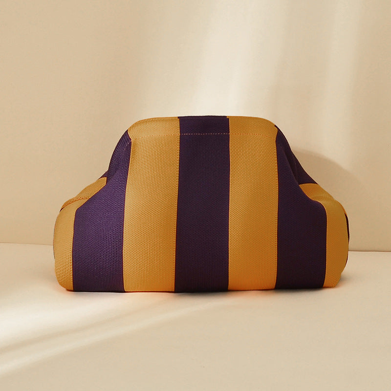 Women's Striped Knit Pillow Shoulder Bag N6J154