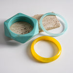 Load image into Gallery viewer, Resin Ombré Circle Geometric Bangle Set 3-Piece N6H076