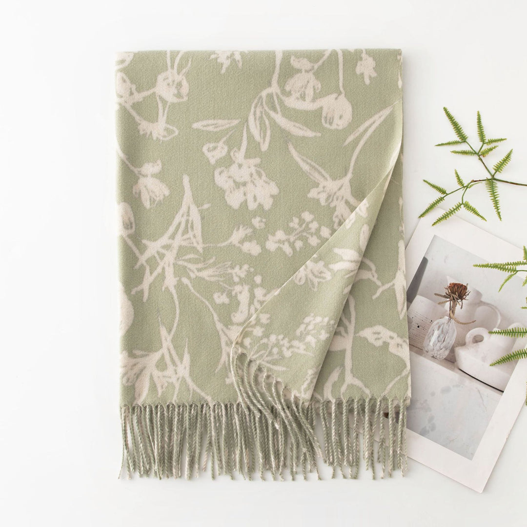 Printed Faux Cashmere Wrap  M5A189