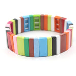 Load image into Gallery viewer, Cuboid Cuff Enamel Steel Chromatic Stackable Layers S5P078
