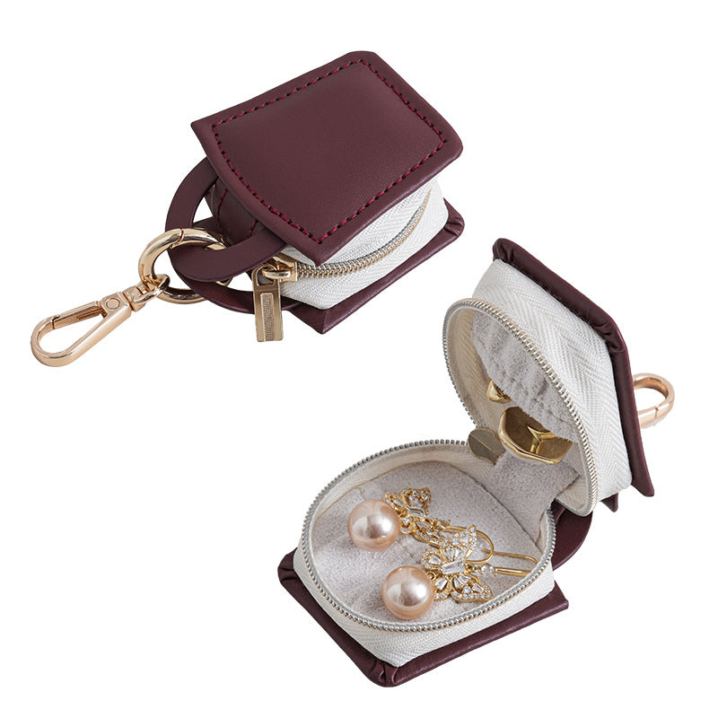 Compact PU Travel Jewelry Organizer Hanging Hook S5P400