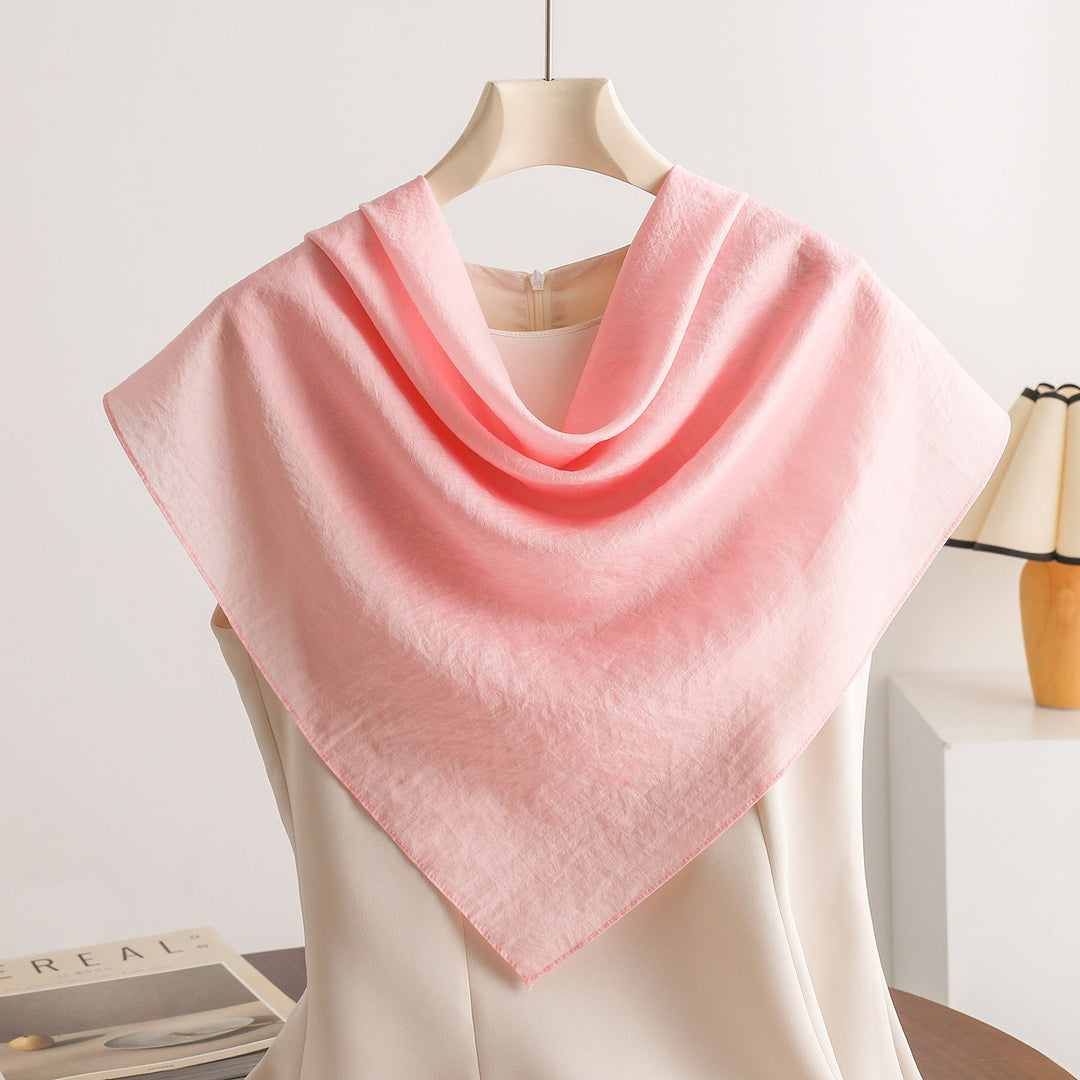 Tencel Acetate 70cm Square Scarf Solid Premium N6G227