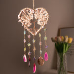 Load image into Gallery viewer, Love Heart Agate Tree Life Dream Catcher Sun Catcher N6F301